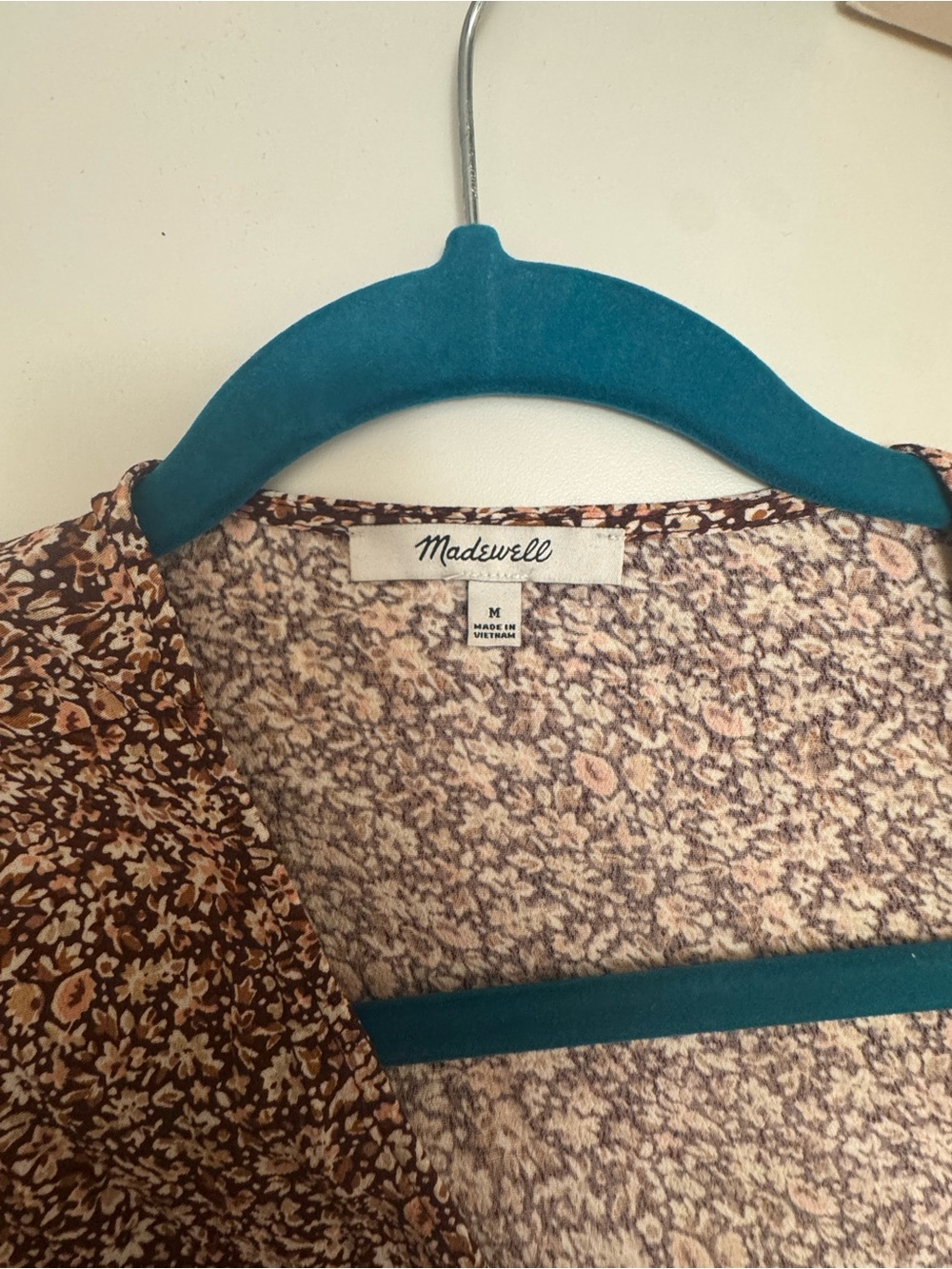 Madewell Brown Ditsy Floral Wrap Blouse - Picture 5 of 6